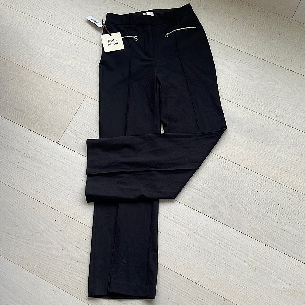 Aritzia Black zip pocket trousers